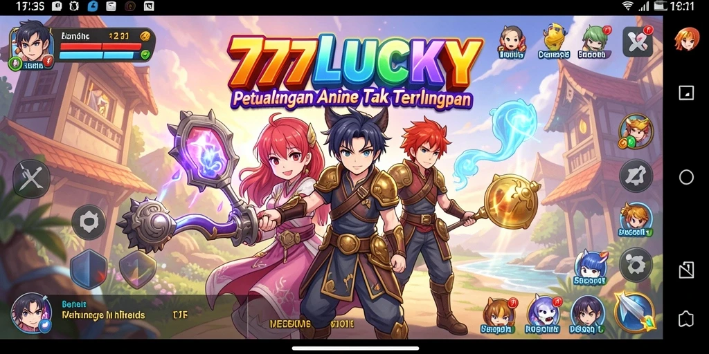 Tampilan menarik dari gameplay Anime di 777LUCKY.