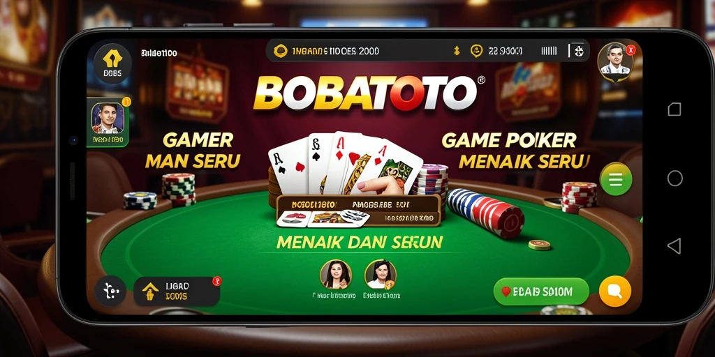 Tampilan aktivitas permainan Poker yang seru di BOBATOTO.