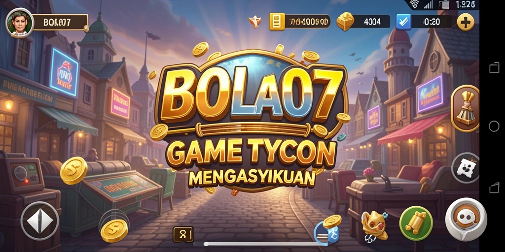 Tampilan gameplay seru dari BOLA07 dengan manajemen klub sepak bola.