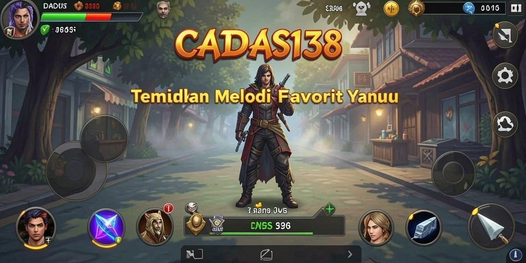Screenshot gameplay <strong>CADAS138</strong> menampilkan interface yang menarik dan lagu-lagu yang tersedia.