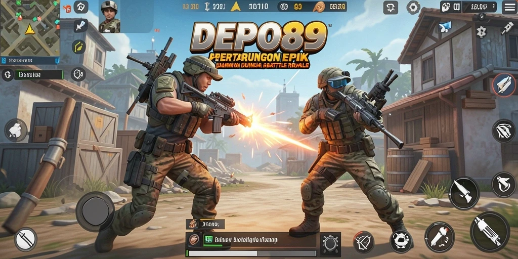 Tampilan intens pertempuran di DEPO89 saat pemain berjuang untuk bertahan.