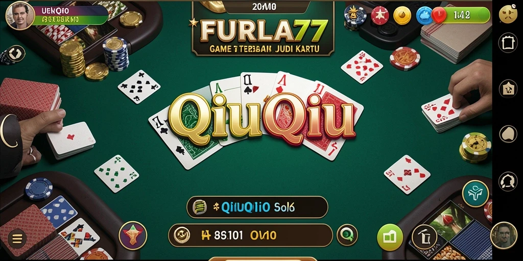 Tampilan gameplay QiuQiu yang seru dan mendebarkan.