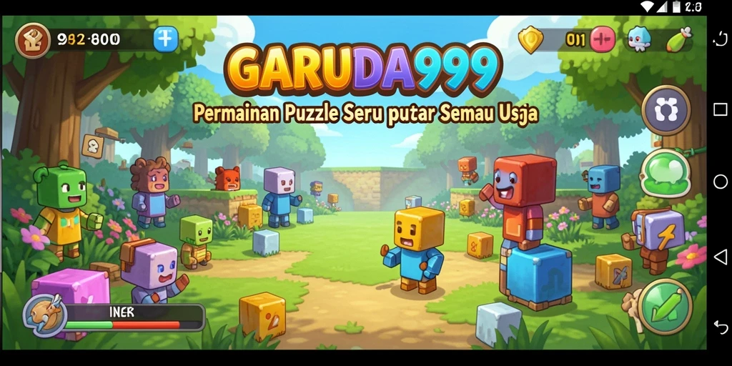 Screenshot GARUDA999 menampilkan gameplay puzzle yang menantang dan menarik.