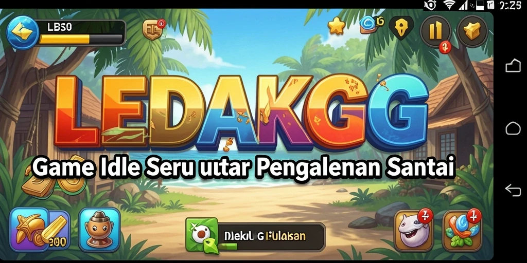 Tampilan screenshot gameplay Idle LEDAKGG yang menghibur.