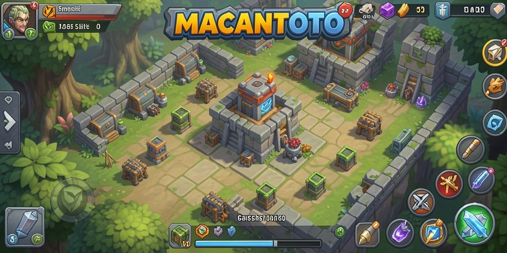 Tampilan gameplay <strong>MACANTOTO</strong> yang mendebarkan dan strategi Tower Defense yang seru.