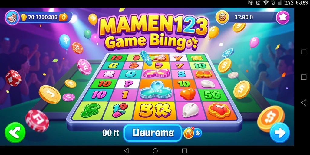 Tampilan gameplay MAMEN123 yang seru saat bermain Bingo.