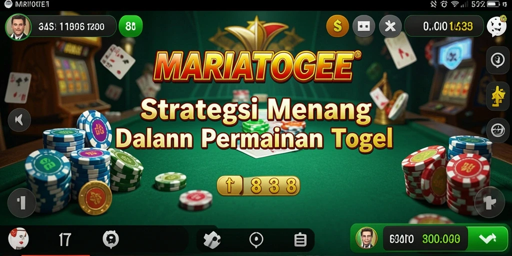 Tampilan gameplay MARIATOGEL dengan strategi analisis angka.