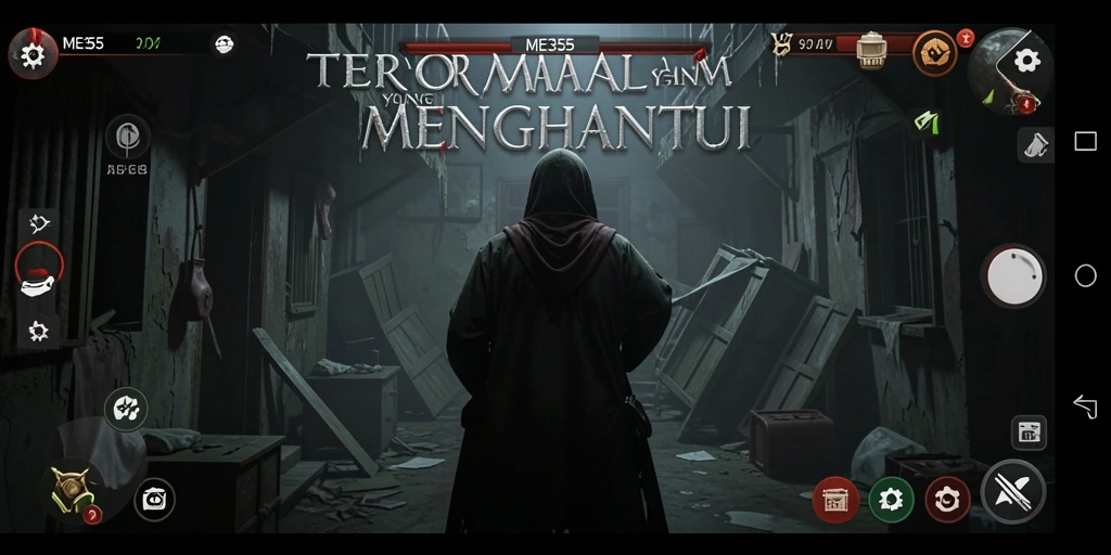Tampilan gameplay menyeramkan di ME355 dengan atmosfer mencekam.