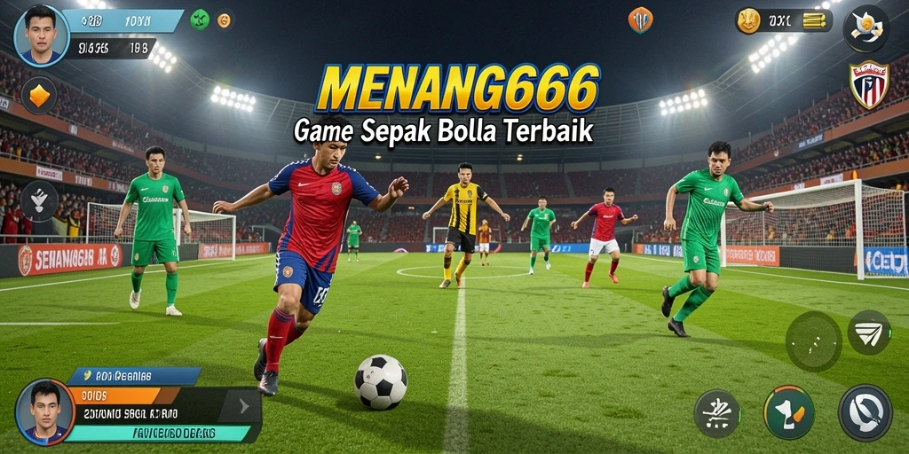 Tangkapan layar dari gameplay MENANG666 yang menampilkan aksi sepak bola yang seru.
