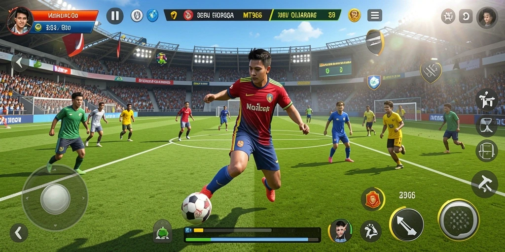 Tampilan gameplay <strong>MT966</strong> yang seru dan penuh aksi olahraga.