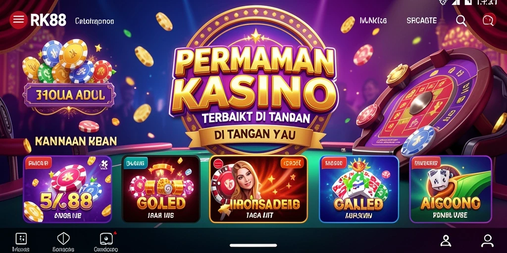 Screenshot gameplay RK88 menampilkan suasana kasino yang menarik dan mengasyikkan.