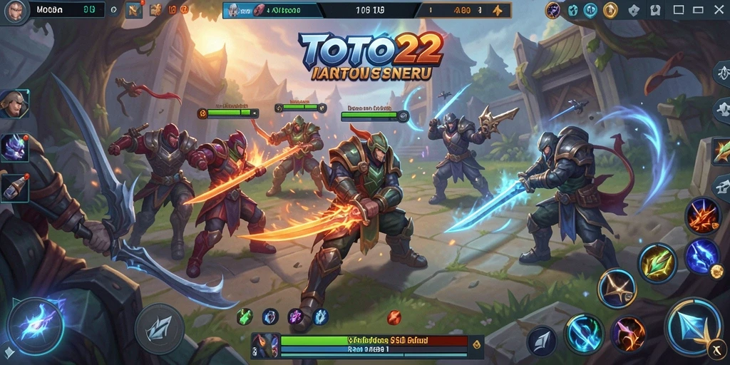 Tampilan seru dari gameplay MOBA TOTO22 saat beraksi.