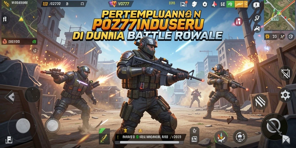 Tangkapan layar VO777 menampilkan aksi seru dalam pertempuran Battle Royale.